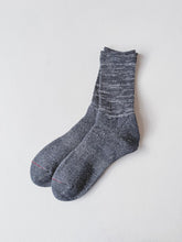 Load image into Gallery viewer, ROTOTO WASHI PILE CREW SOCKS IN DARK GRAY SIZE SMALL
