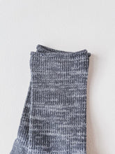 Load image into Gallery viewer, ROTOTO WASHI PILE CREW SOCKS IN DARK GRAY SIZE SMALL
